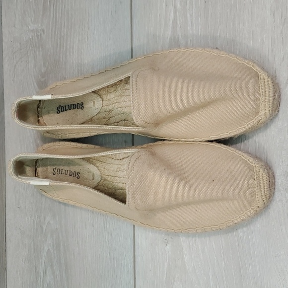 Anthropologie Soludos Womens Canvas Espadrille Loafer Slip on shoes sz 8.5 - Picture 3 of 12